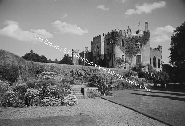 BIRR CASTLE  CASTLE  GARDEN AND LAWN FROM SOUTH WEST